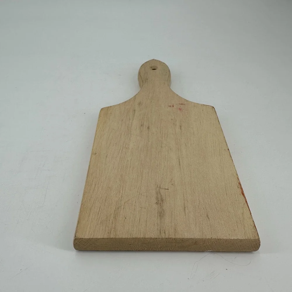 Vintage Hand-Painted‎ Folk Art Wooden Breadboard Cutting Board Kitchen Decor